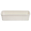 NUVALU PLASTIC BASKET WHITE COLOR RATTAN 12.2″ X 4.72″ X 2.95″ #7