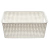 NUVALU PLASTIC BASKET WHITE COLOR RATTAN 7.87″ 10.62″ X 4.21″ #10