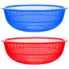 NUVALU ROUND PLASTIC COLANDER ASSORTED COLORS 25″ X 25″ X 8.46″ #61CM