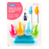 NUVALU TOOTH BRUSH HOLDER 4P W/ TOOTHPASTE SQUEEZER