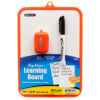 DRY ERASE LEARNING BOARD W/ MARKER & ERASER ASST CLR #6016