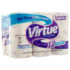 VIRTUE BATH TISSUE 12 PK 225 CT 2 PLY LAVENDER SCENT