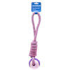 LIL’ BUDDIES PET TOY BALL W/ROPE & ASST COLORS