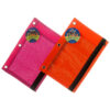 PENCIL POUCH W/3 RING & MESH WINDOW 4 NEON COLOR #BAZIC