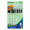 PEN BALL 8PC W/GRIP BLACK CLR