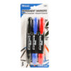 MARKER PERMANENT 3PC JUMBO 3 ASST CLR