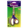 SCRISSORS 5″ STAINLESS STEEL W/GRIP ASST CLR #4410 #BAZIC