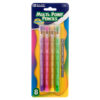 PENCIL 8PC TRANSPARENT MULTI-POINT W/ERASER ASST CLR #747 #BAZIC