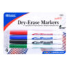 MARKER WHITEBOARD 4PC DRY ERASE #1201 #BAZIC