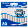 CHALK 24PC WHITE ONLY #2405 #BAZIC