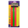 PENCIL #2 8PC NEON CLR #714 #BAZIC