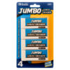 ERASER 4PC JUMBO WHITE CLR #2201