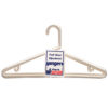 HANGER PLASTIC WHITE TUBULAR 8PC