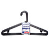 HANGER PLASTIC BLACK TUBULAR 8PC