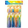 TOOTHBRUSH 4PK W/PRINTED BAG