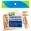 CLOTHESPIN 30CT WOOD DELUXE