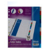 DIVIDER COLOR INDEX 10-TAB VINYL #BAZIC