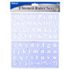 RULER 2PC LETTERING STENCIL #BAZIC