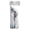 PLASTIC SILVER CUTLERY COMBO 12CT #22313