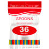 PLASTIC SPOON 36 CT CLEAR COLOR