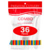 PLASTIC COMBO 36 CT CLEAR COLOR