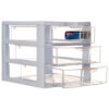 STERILITE 3 DRAWER DESKTOP WHITE