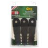 Grass Gator 4690 3-Pack Replacement Extra Heavy Duty Brush Cutter Blade for Grass Trimmer Head Model 4680, Black Solid Steel